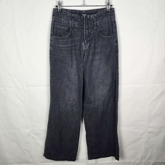 OAT New York Wide Leg High Rise Dark Wash Jeans Size 24 - Picture 1 of 6
